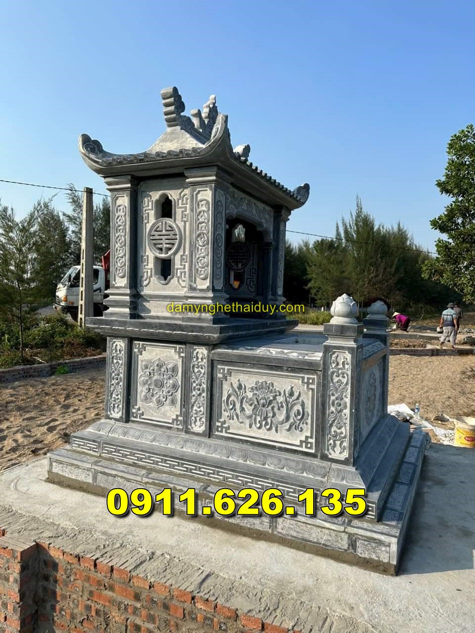 70 Mẫu Bia Mộ Đá Đơn Giản Bán Tại Trà Vinh - Bia Mộ Đôi
