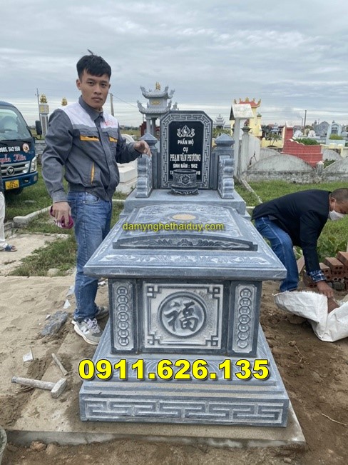 Mộ Chôn Tươi 1 Lần Bằng Đá Bán Tại Vĩnh Long – Mộ Đá Đôi