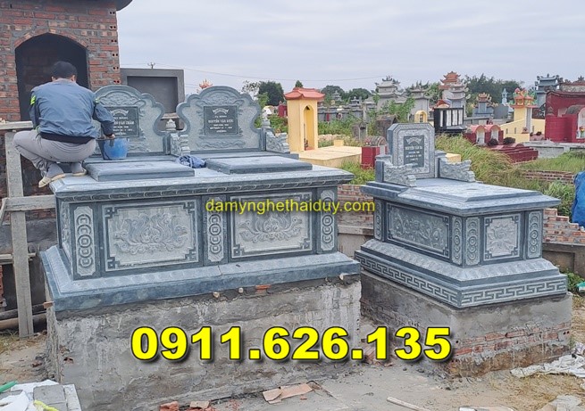 Mộ Đá Đôi Bán Tại Vĩnh Long - Bia Mộ Đôi Đơn Giản