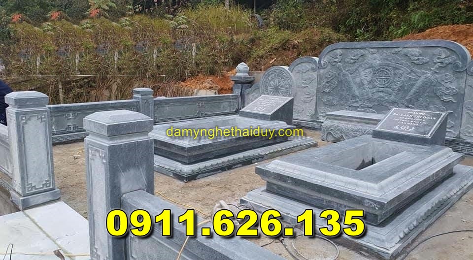 Mộ Chôn Tươi 1 Lần Bằng Đá Bán Tại HẢI DƯƠNG – Mộ Đá Đôi