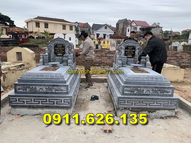 Mộ Đá Tam Sơn Đơn Giản Bán Tại HẢI DƯƠNG - Mộ Đá Khối