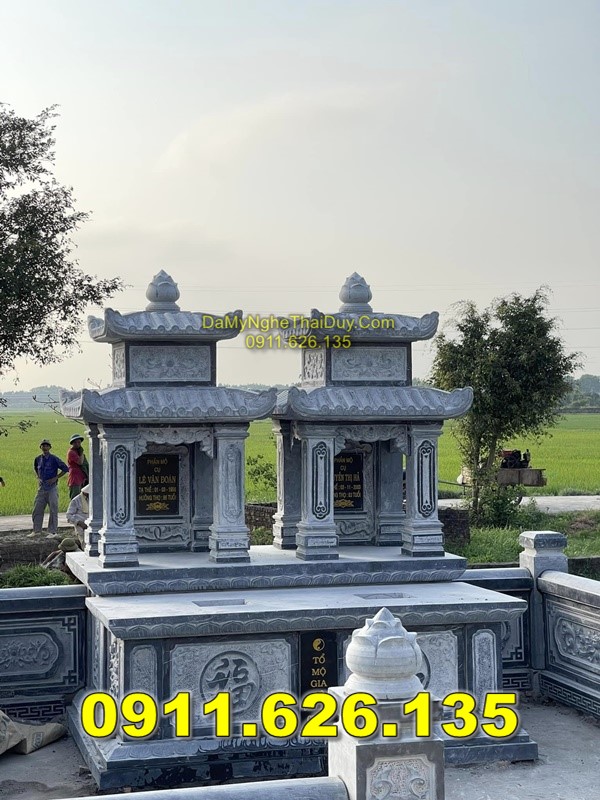 Mẫu Mộ Đá Quây Đẹp Nhất Bán Tại NAM ĐỊNH – Mộ Đôi