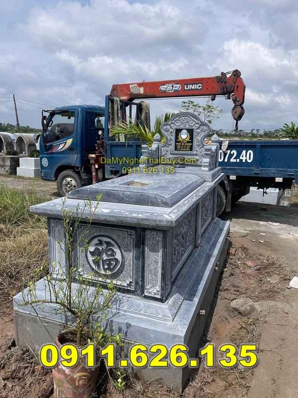 Làm Mộ Đá Nguyên Khối Tựa Ngai Bán Tại HÀ NAM