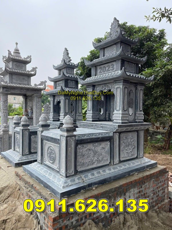 Mộ Ba Mái Bằng Đá Xanh Bán Tại HÀ NAM – Mộ Đơn Giản