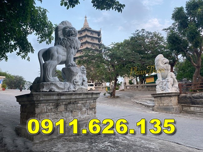 65 Tượng Sư Tử Đá Long An – Kích Thước Phong Thủy