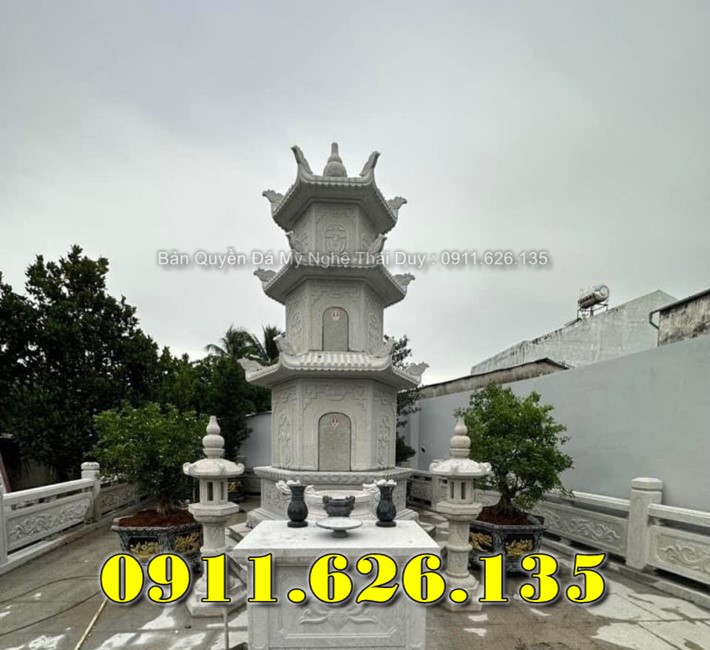 067~ Xây Mẫu Mộ Tháp Thờ Cốt Bằng Đá Bán Ở TRÀ VINH