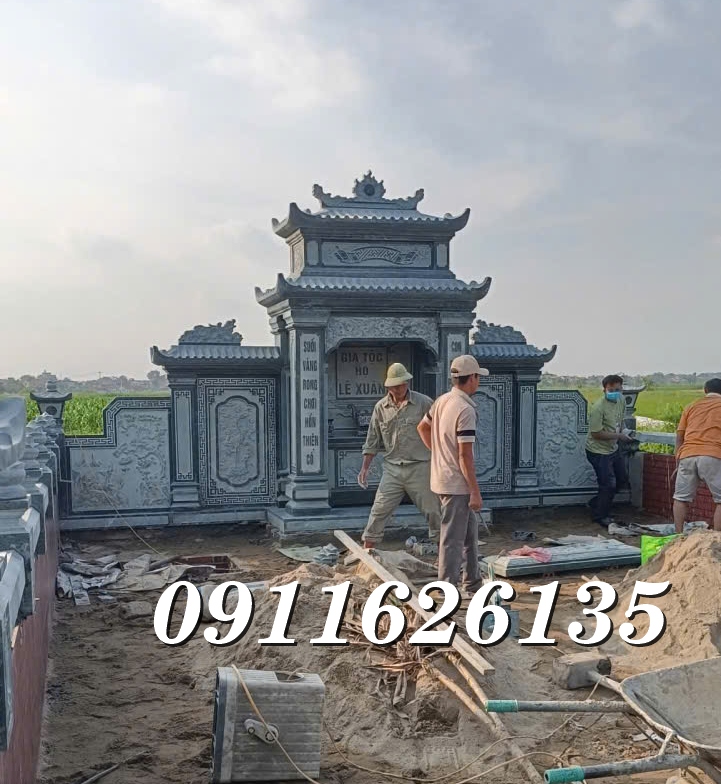 Mẫu Lăng Mộ Đá Đơn Giản Tại Hải Phòng Bền Đẹp, Chuẩn Phong Thủy