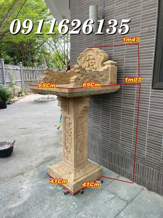 cây hương đá thờ thần linh đơn giản bán lạng sơn