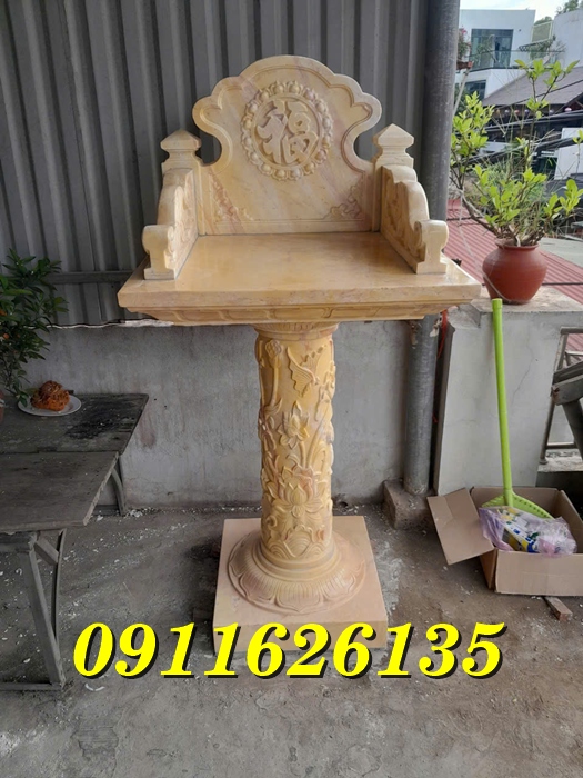 Mẫu Bàn Thờ Thiên Bằng Đá Phong Thủy Đẹp Bán Tại Cà Mau