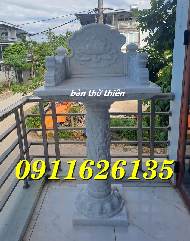 Mẫu Bàn Thờ Thiên Phật Ông Địa Bằng Đá trắng Nguyên Khối Bán Tại Đồng Nai