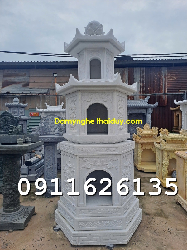 Mẫu Mộ Tháp Đá Để Hũ Tro Cốt Đẹp Bán Tại An Giang Giá Xưởng