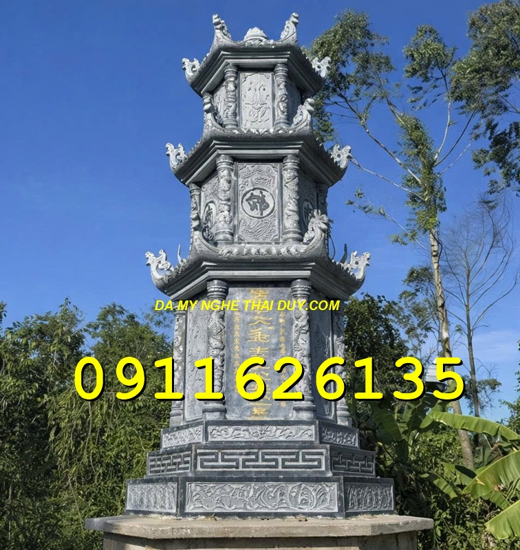 mẫu am thờ đá bằng tháp nguyên khối bán tại An Giang