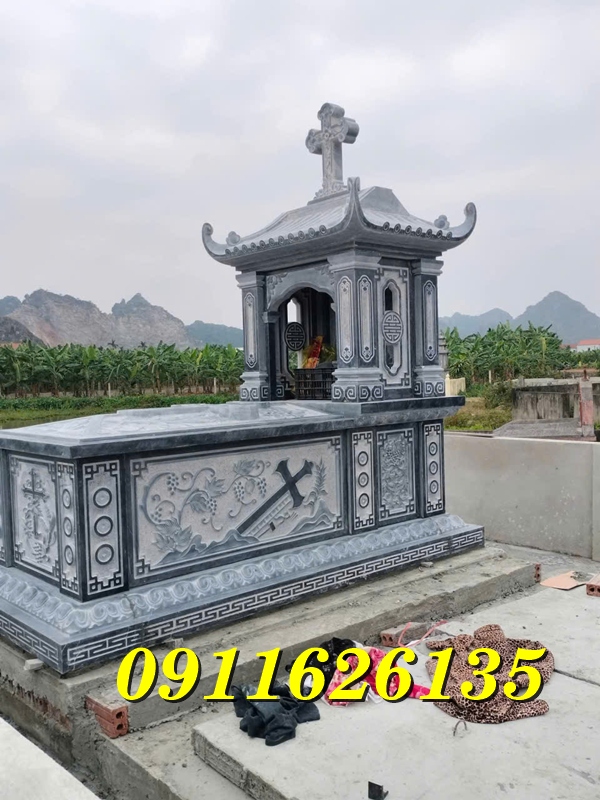 mẫu mộ đá XANH CÔNG GIÁO đẹp bán tại Tuyên Quang