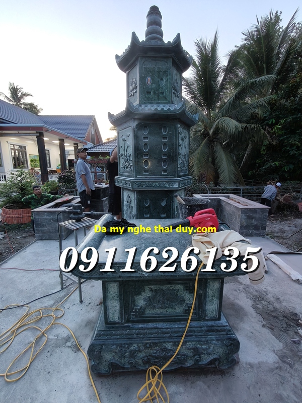 mẫu tháp thờ đá ngoài trời đẹp tại Long An